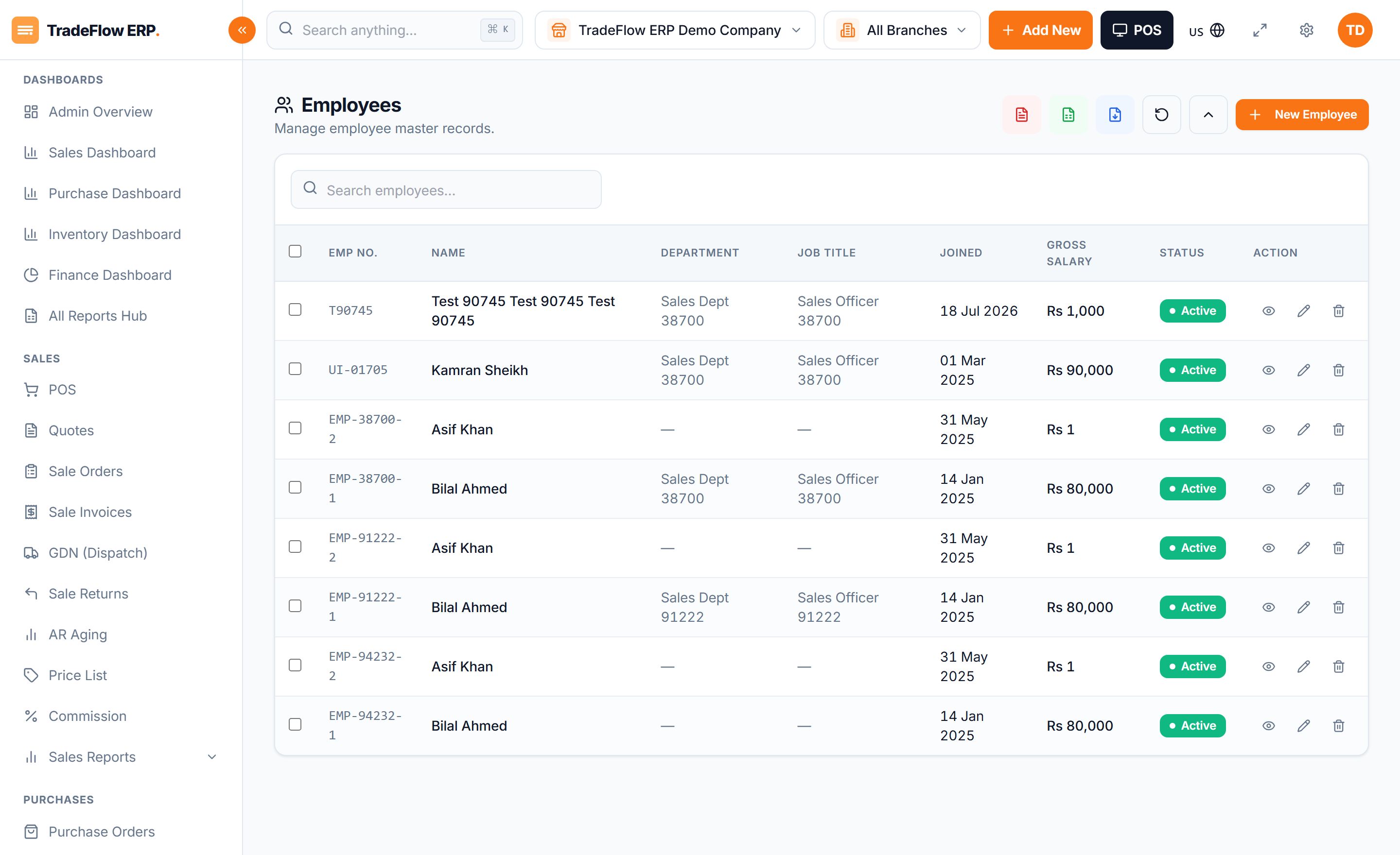 HR & Payroll in TradeFlow ERP