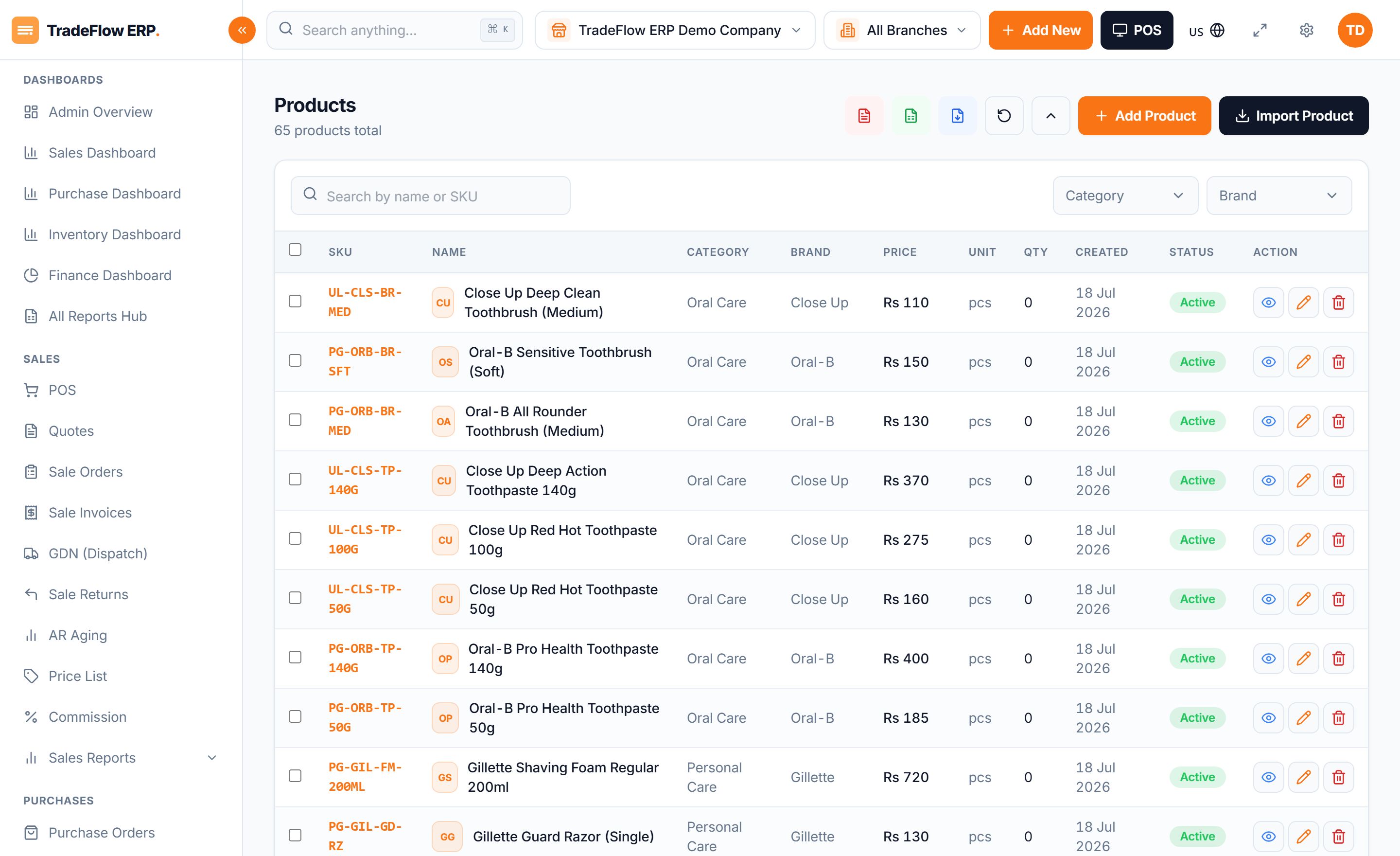 Inventory & Stock in TradeFlow ERP